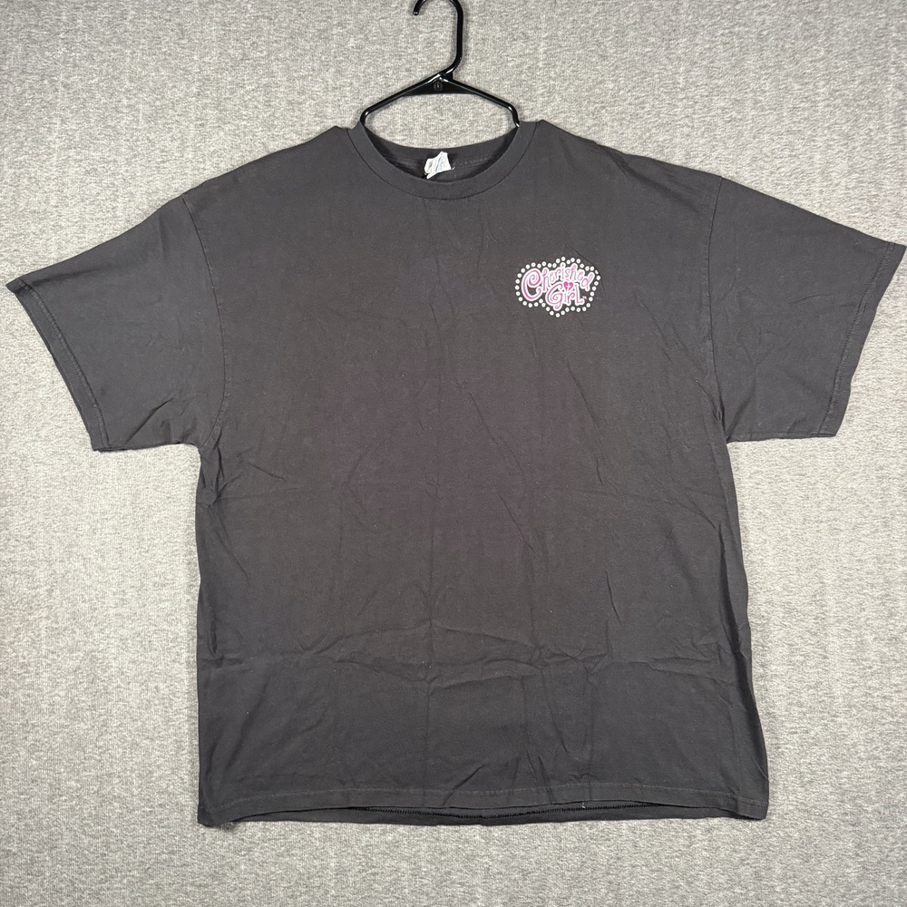 Cherished Girl Shirt Womens 2XL Black Glitter Jesus Heart Graphic Christian Tee